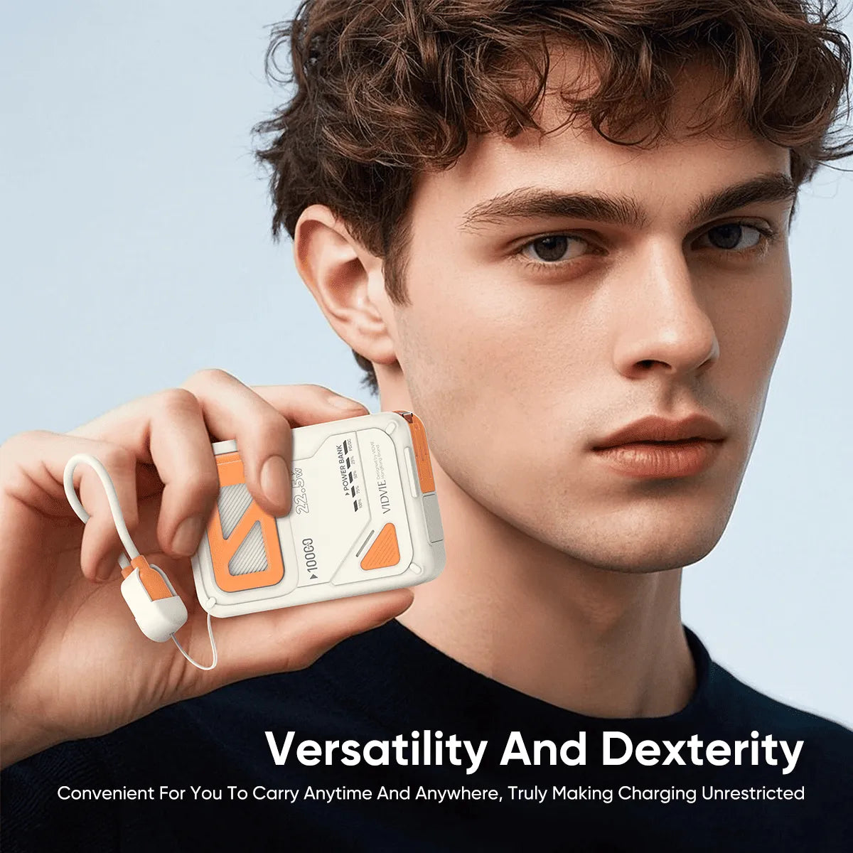 PB7023  10000mAh 3-IN-1 Multifunctional Wireless Charging Power Bank