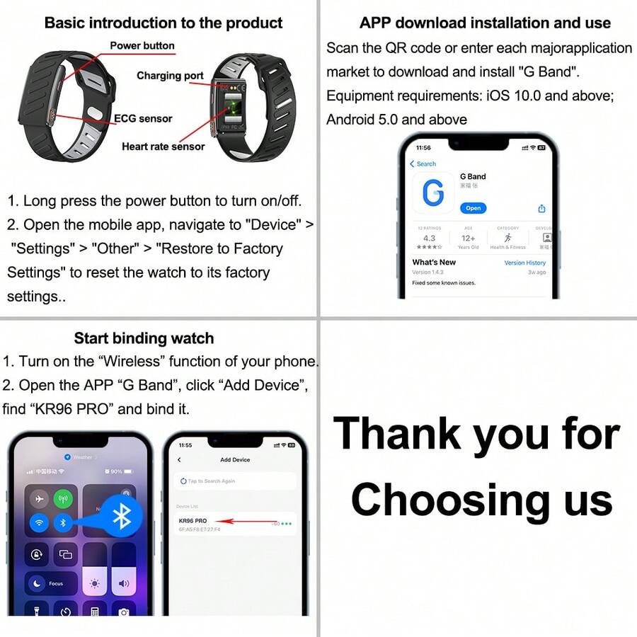 Screenless Fitness Band Bracelet