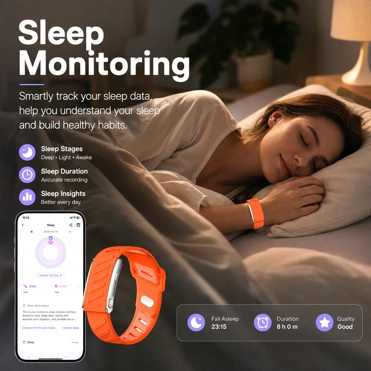 Screenless Fitness Band Bracelet