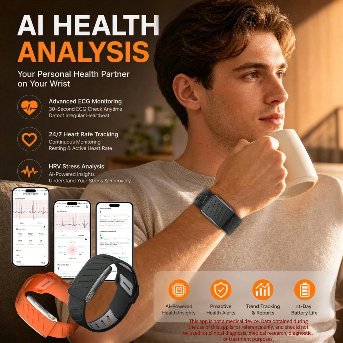 Screenless Fitness Band Bracelet