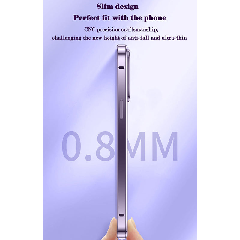 360 magnetic transparent case for iPhone 17 Pro Max(Orange)