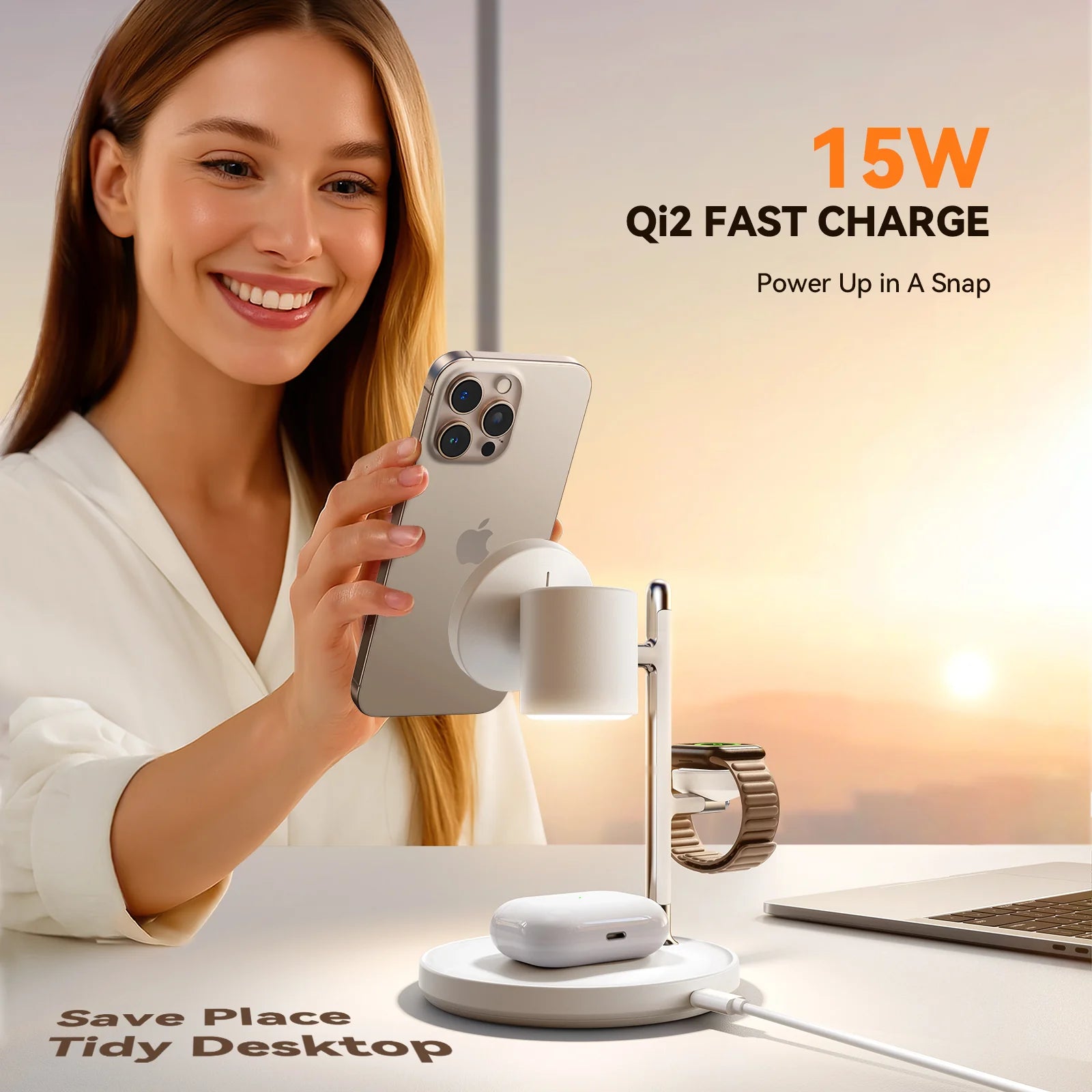 JOYROOM JR-W23 Qi2 4-in-1 Wireless Charger