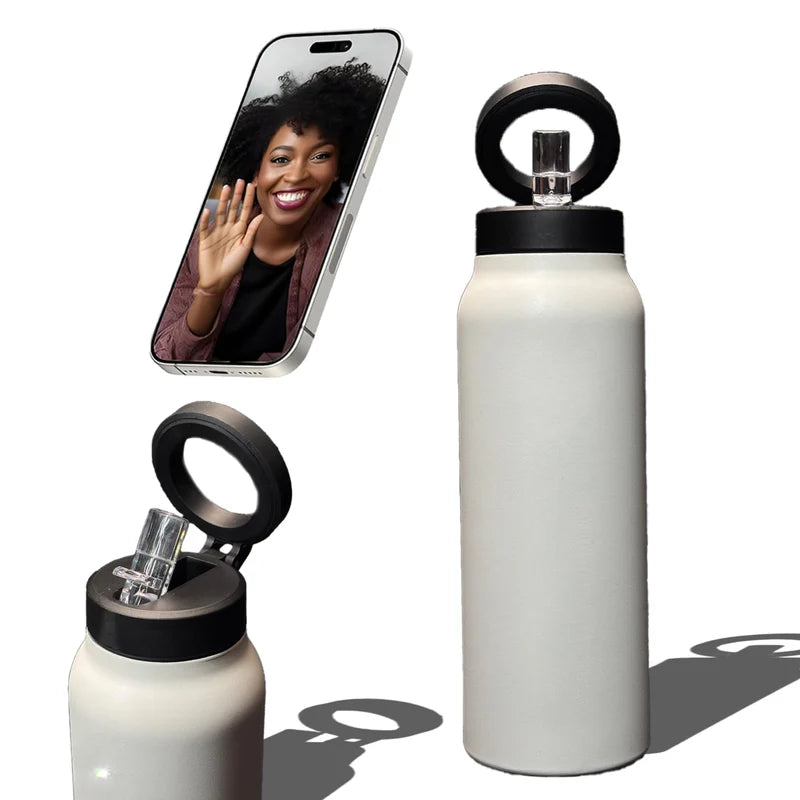 Goji Insulated Water Bottle with Magnetic Phone Holder