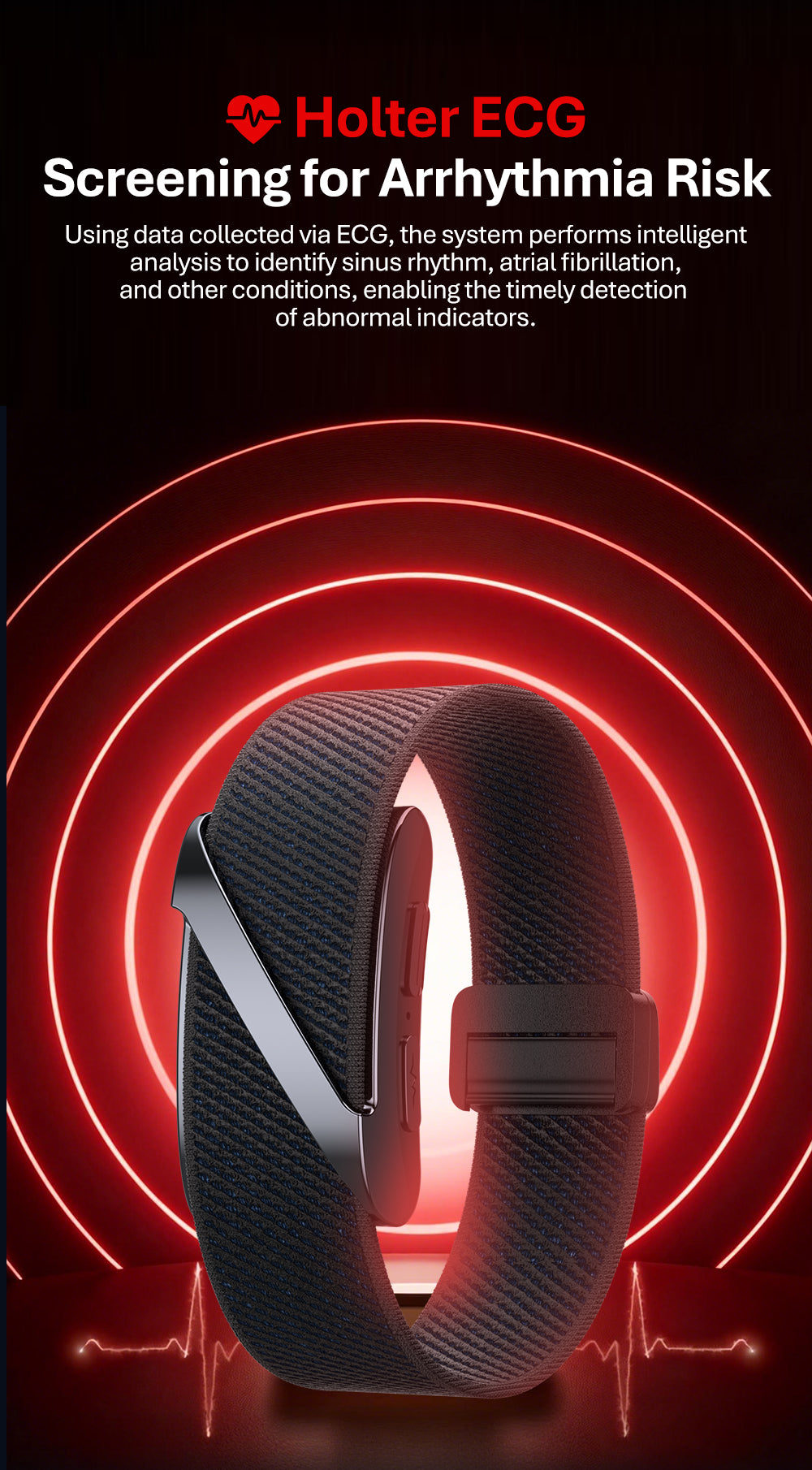 VALDUS VANTA ECG Advanced Screenless Fitness Tracker