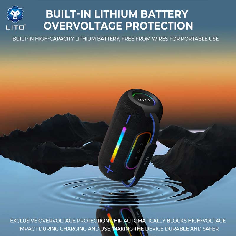 LITO LS13 30W Wireless Outdoor Speaker with RGB Lights and Deep Bass