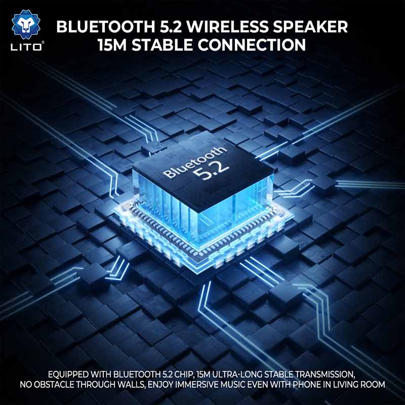 LITO LS13 30W Wireless Outdoor Speaker with RGB Lights and Deep Bass
