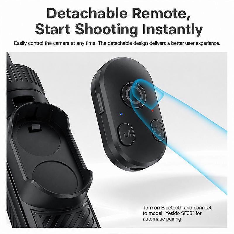 Yesido SF38 Portable 2 in 1 Magnetic Quick-Release Selfie Stick