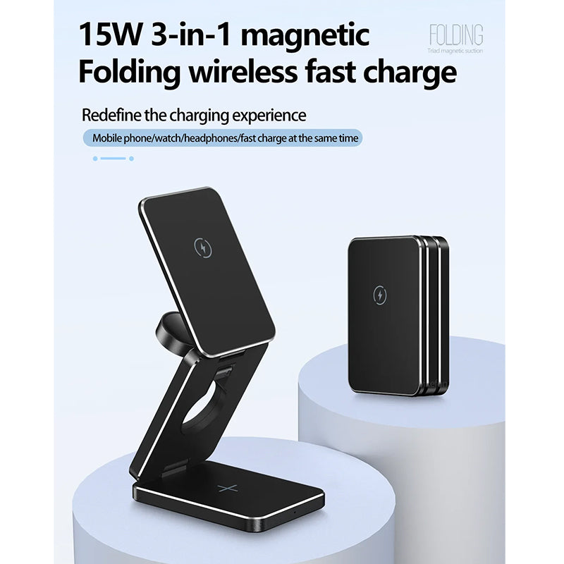 3 in 1 Foldable Magnetic Wireless Charger