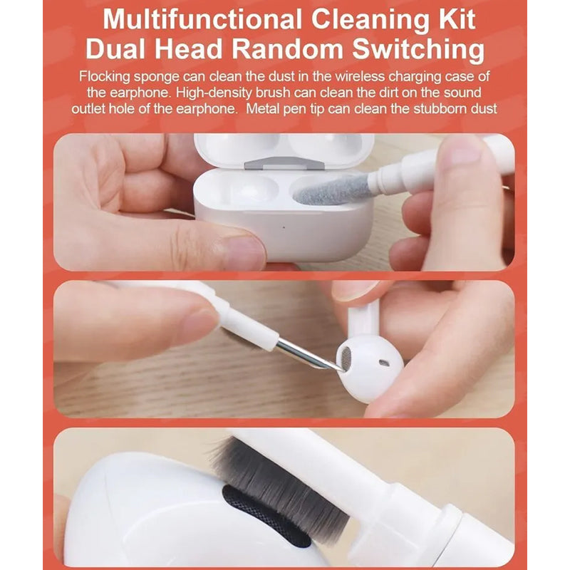 5-in-1 Cleaning Kit Keyboard Cleaning Brush Bluetooth Headphone Charging Case Dusting Brush Cleaning Set