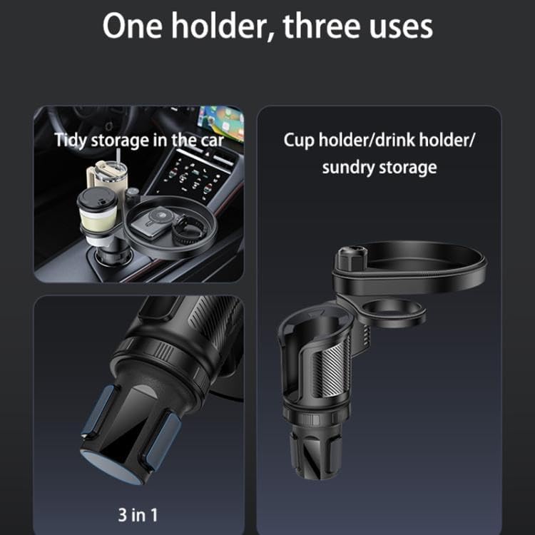 Yesido C180 – 3-in-1 Multifunctional Car Mount with Tray and Cup Holder