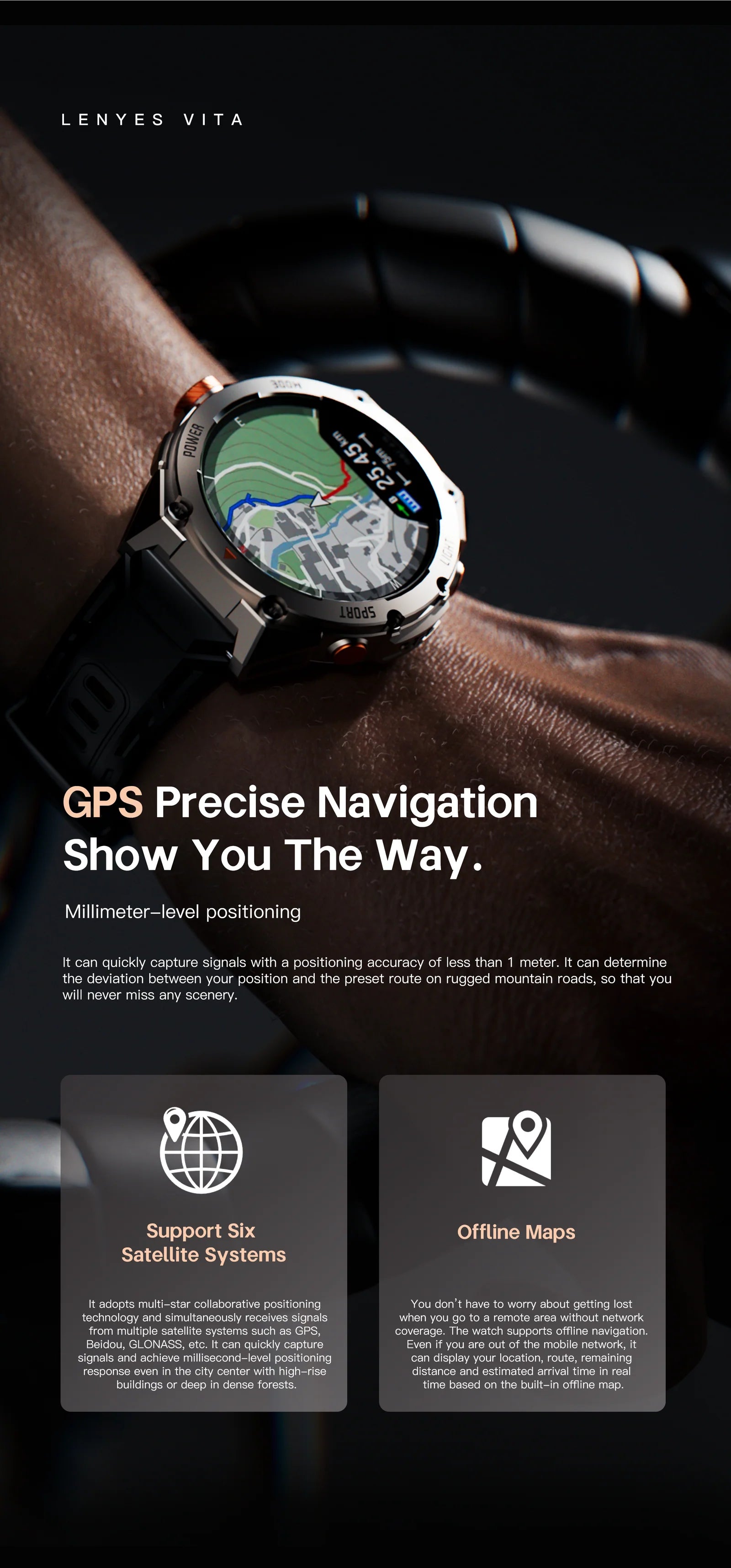 LENYES VITA GPS Smart Watch