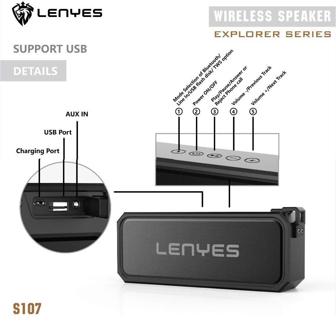 Lenyes S107 Wireless Speaker