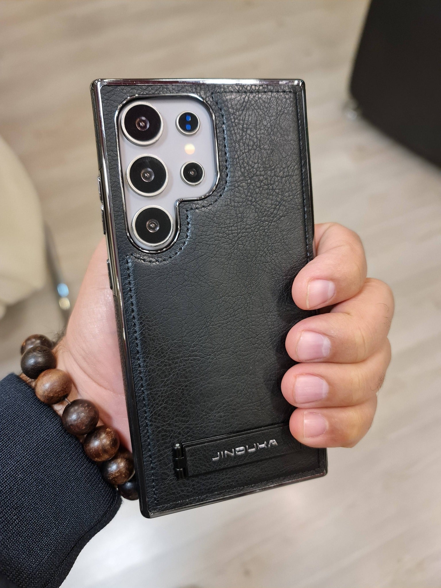 Luxury PU Leather Bracket Holder Phone Case For Samsung