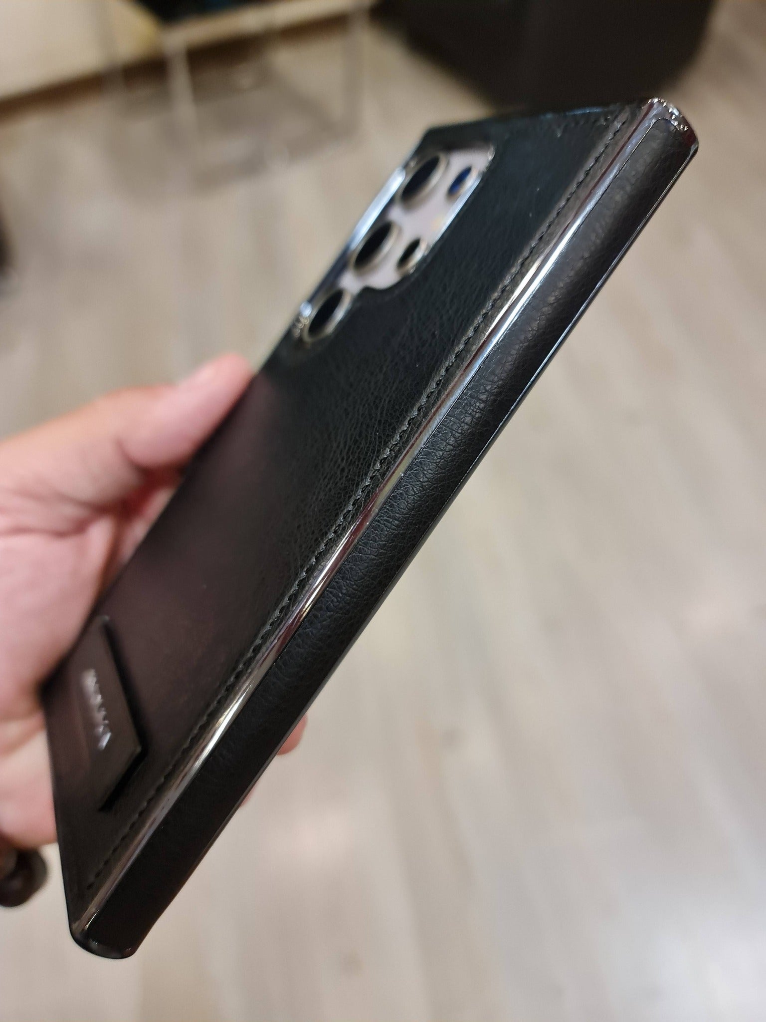 Luxury PU Leather Bracket Holder Phone Case For Samsung