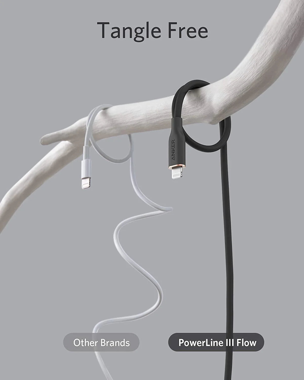 Anker 641 USB-C to Lightning Cable (Flow, 3 ft Silicone) A8662