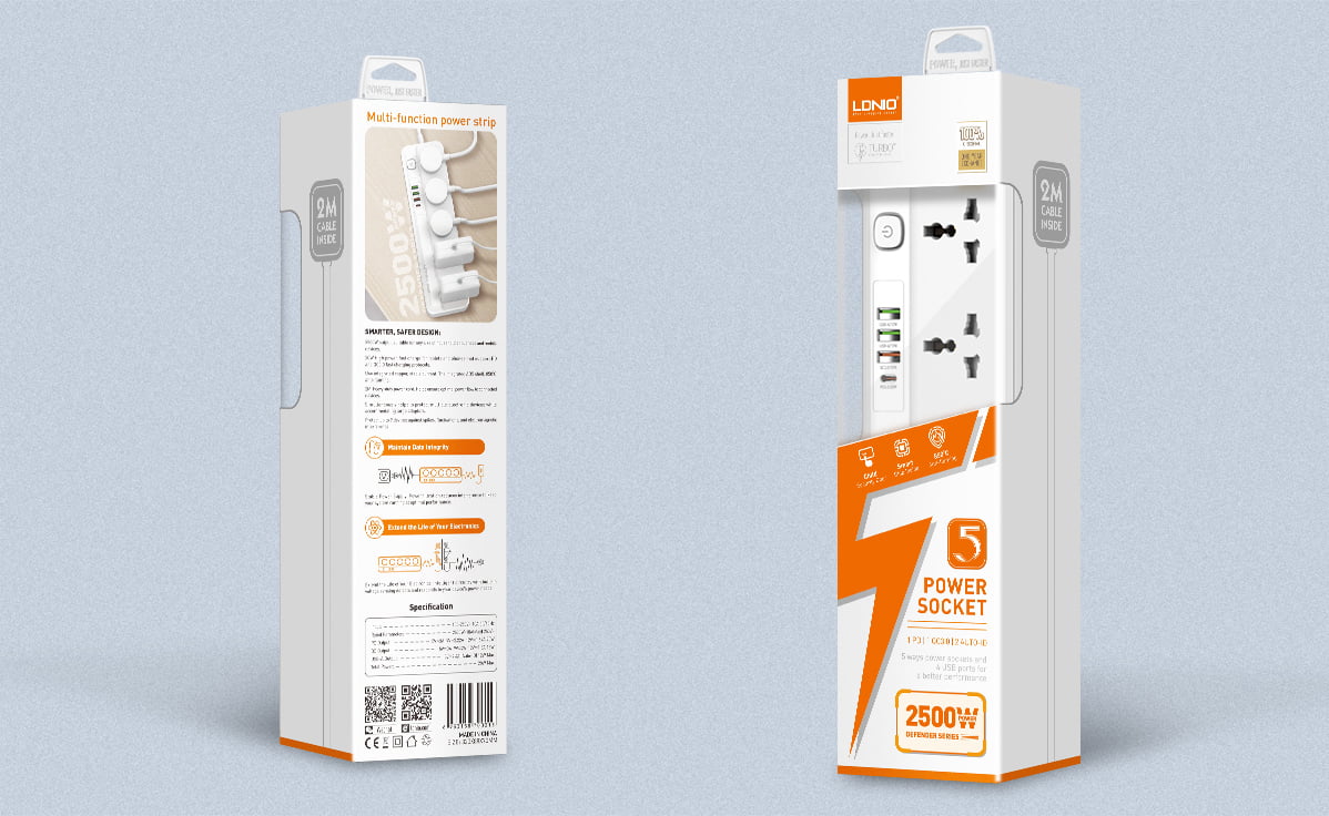 LDNIO 5 AC Outlets Universal Power Strip SC5415