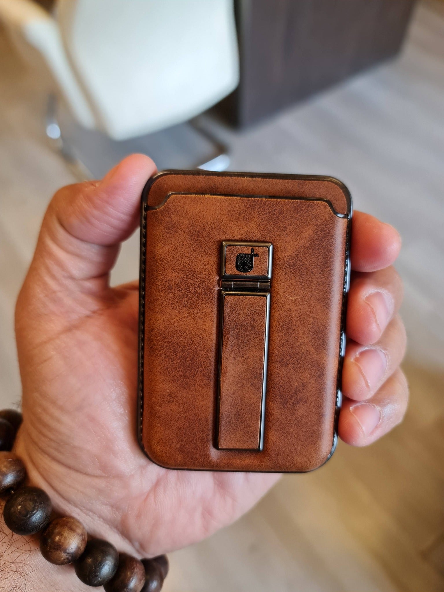 Wallet PU Leather Magsafe Card Holder With Stand