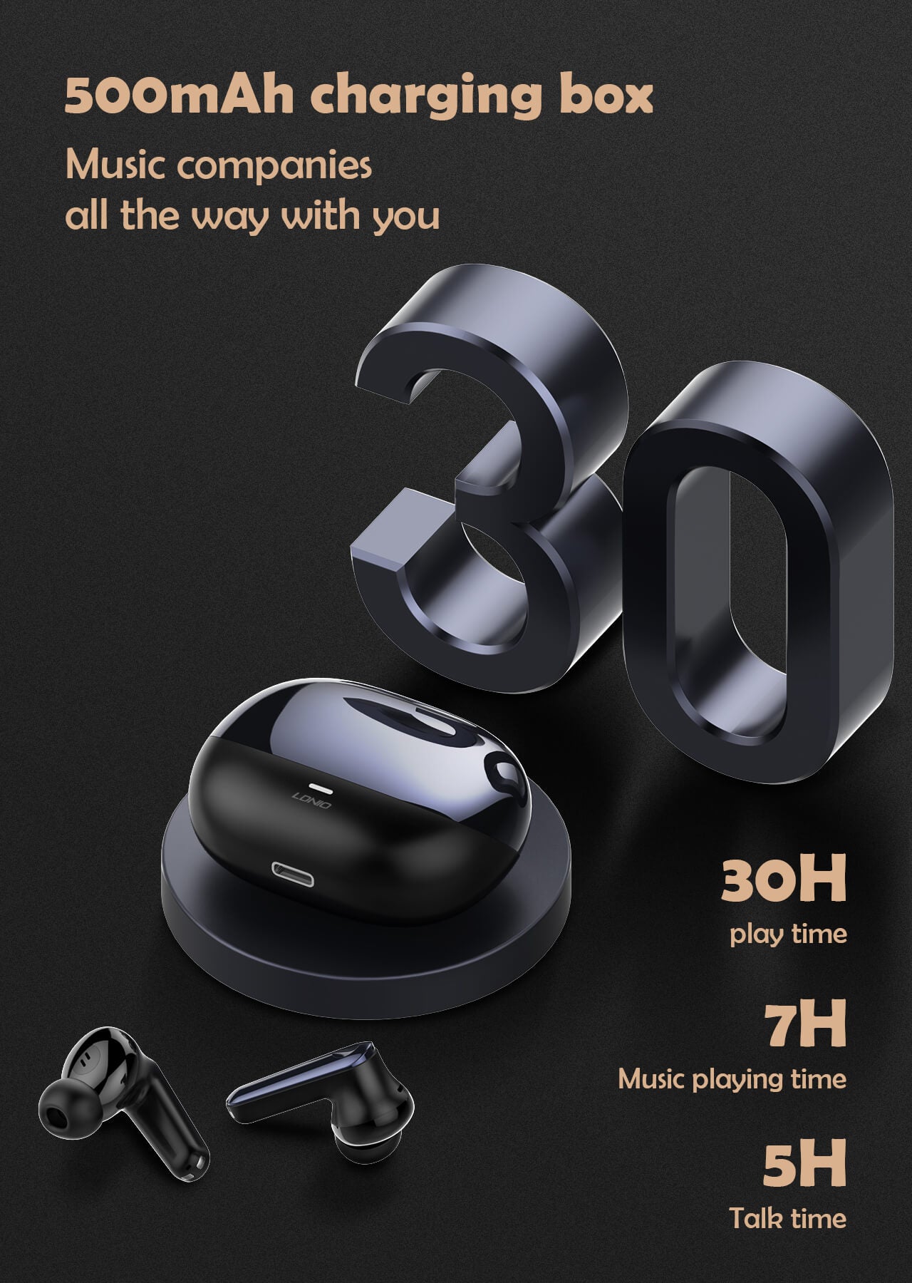 LDNIO Wireless Stereo BT Earbud in-ear Earphone T06