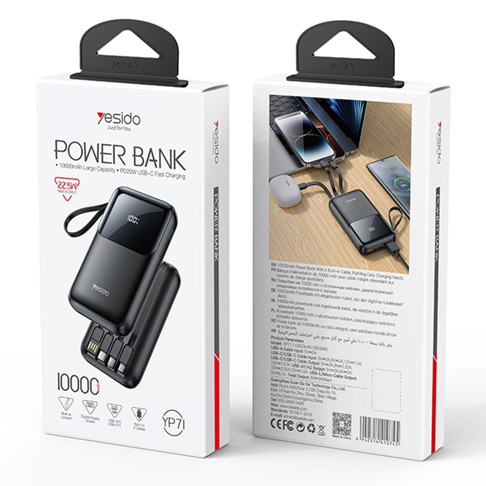 Yesido YP71 10000mAh power bank