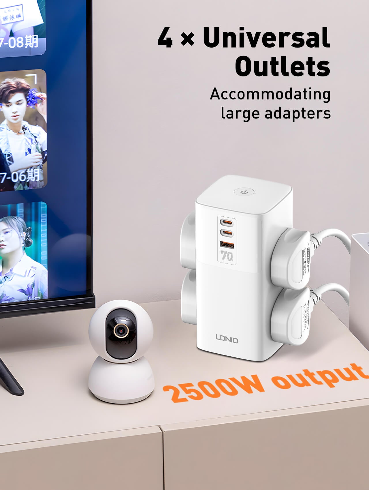 LDNIO70W Multifunctional Universal Desktop Power Adapter SC4383