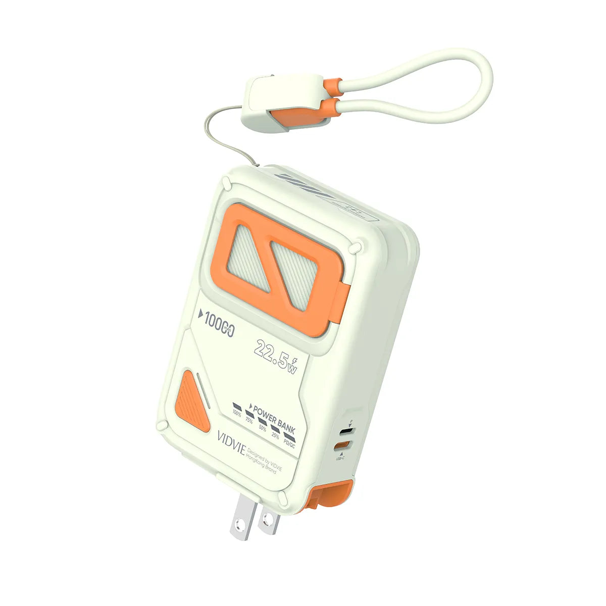 PB7023  10000mAh 3-IN-1 Multifunctional Wireless Charging Power Bank