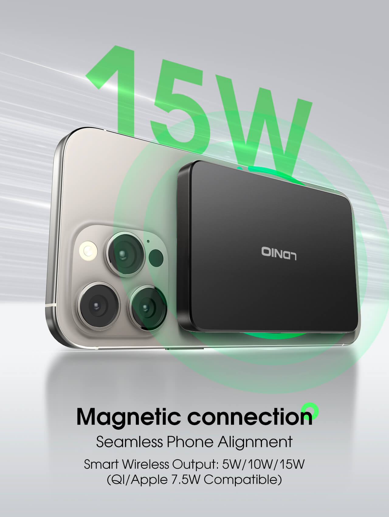 LDNIO Ultralight 5000mAh15W Wireless Fast Charger PQ28