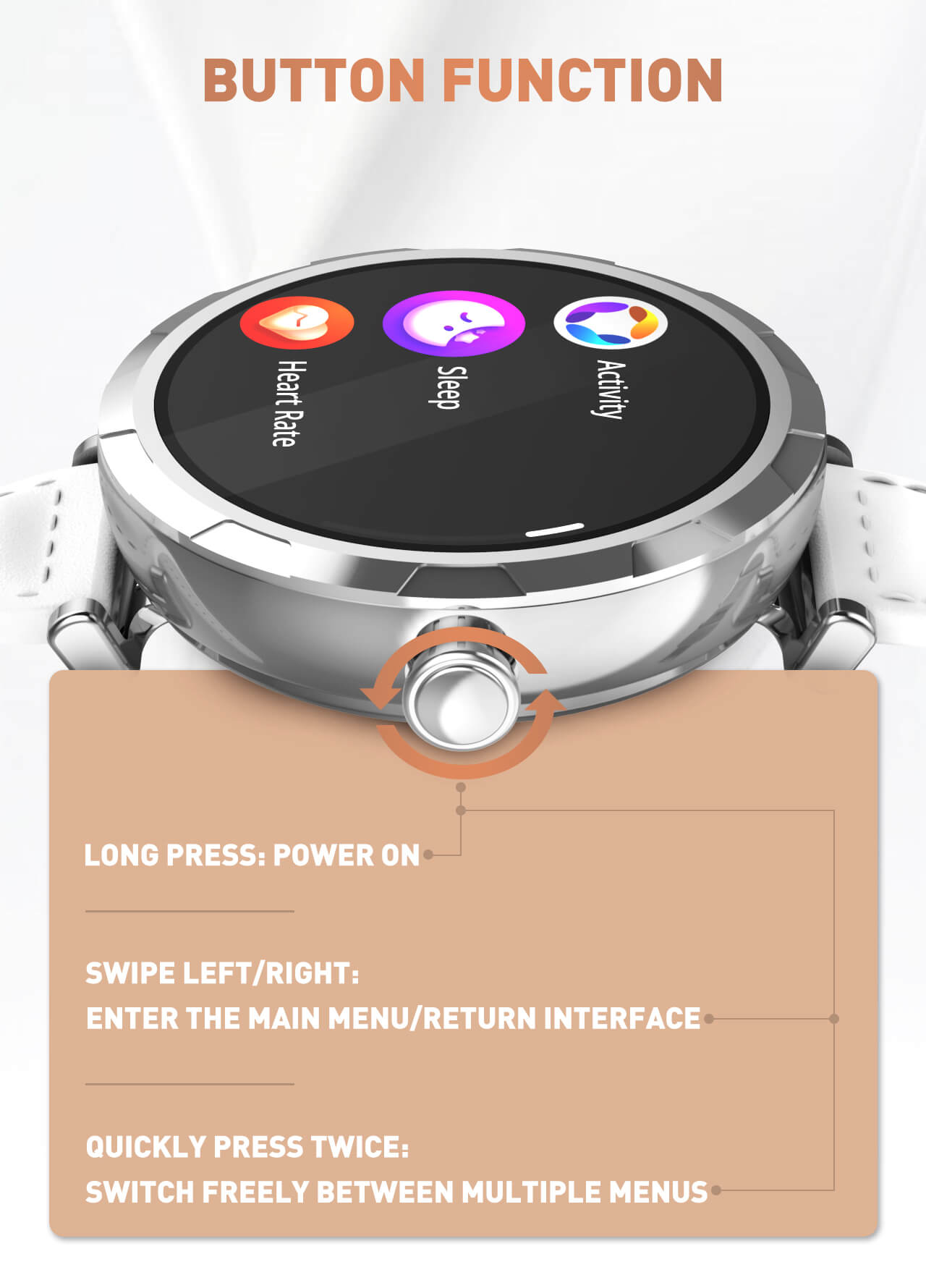 LDNIO SW02 Compact and Round SmartWatch