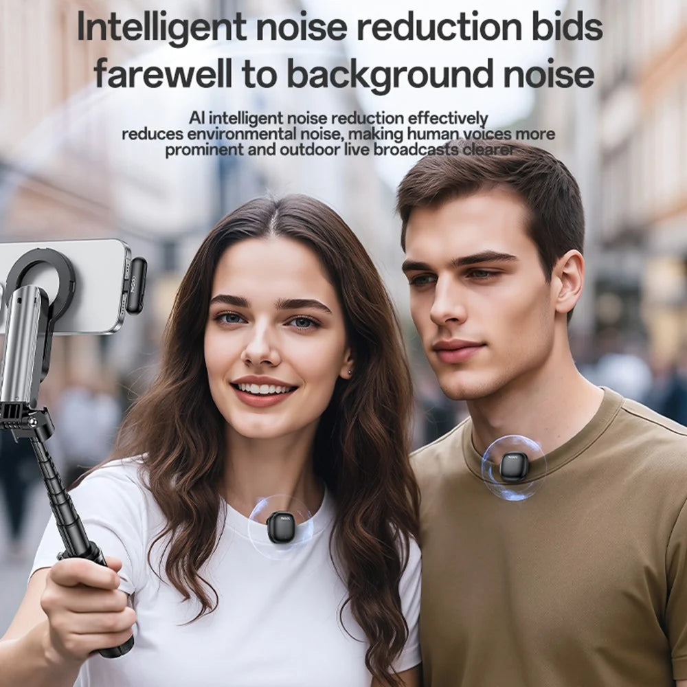 Yesido KR21 USB-C Wireless Lavalier Microphone with AI Noise Cancelling