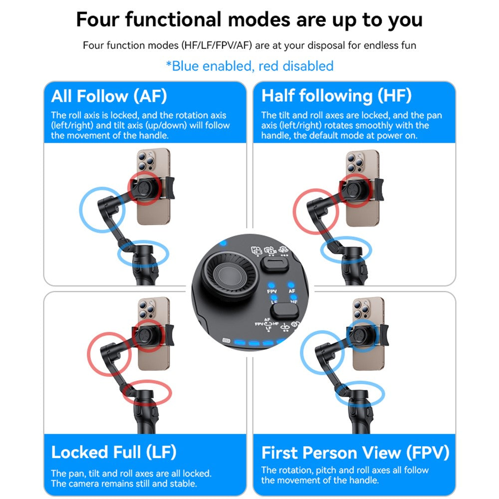 Yesido SF27 360 Degree Adjustable Tripod BT Selfie Gimbal