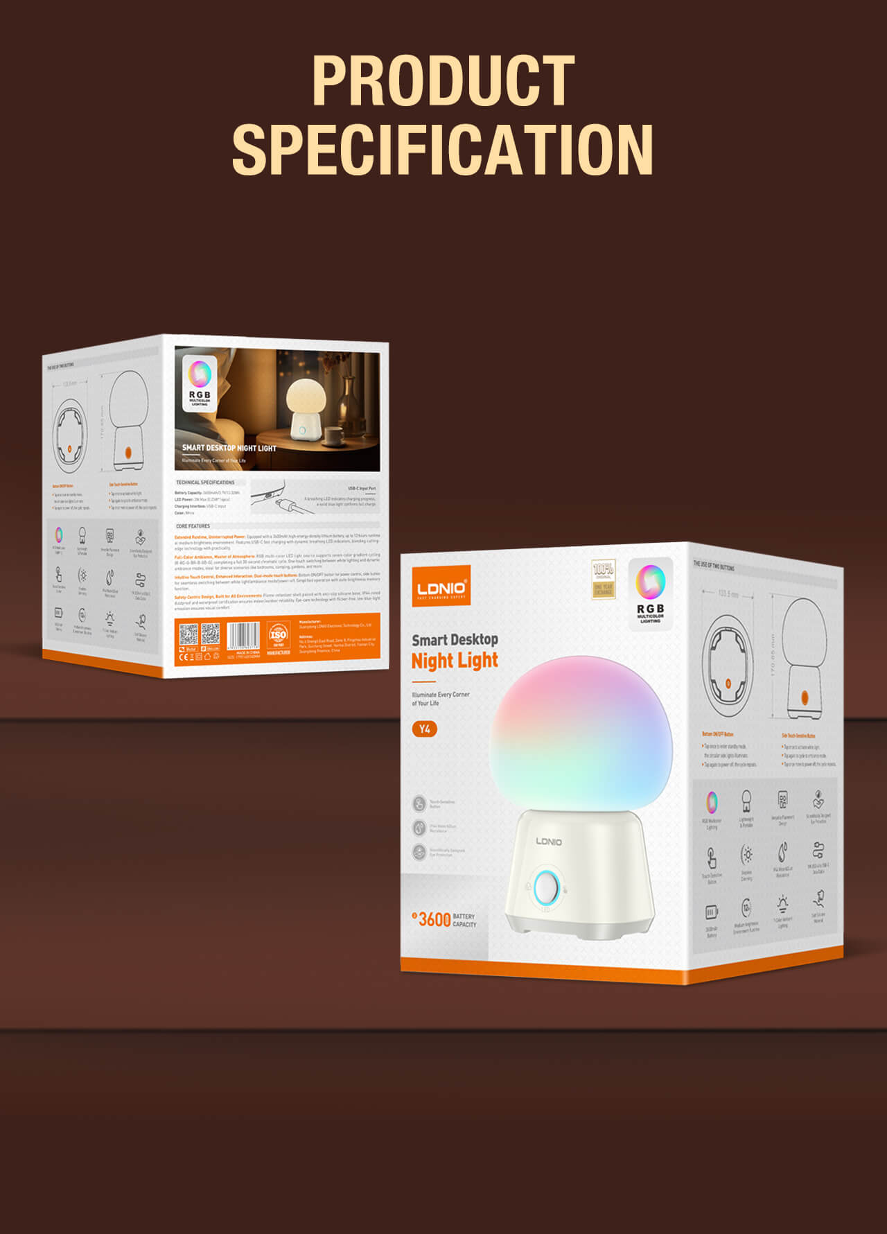 LDNIO Y4 Smart Desktop Night Light