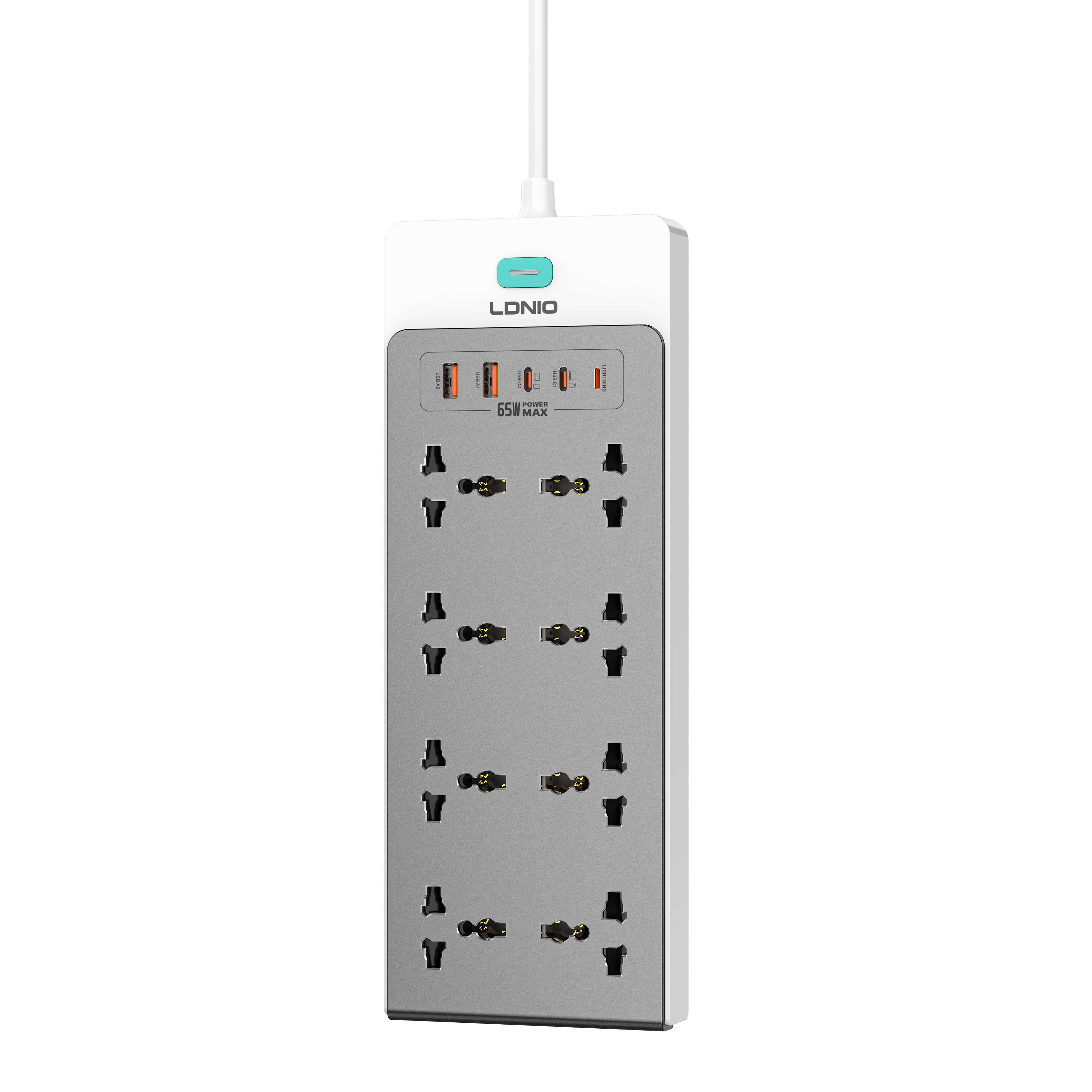 LDNIO 65W Nitride Gallium Nitride Desktop Power Strip SC4