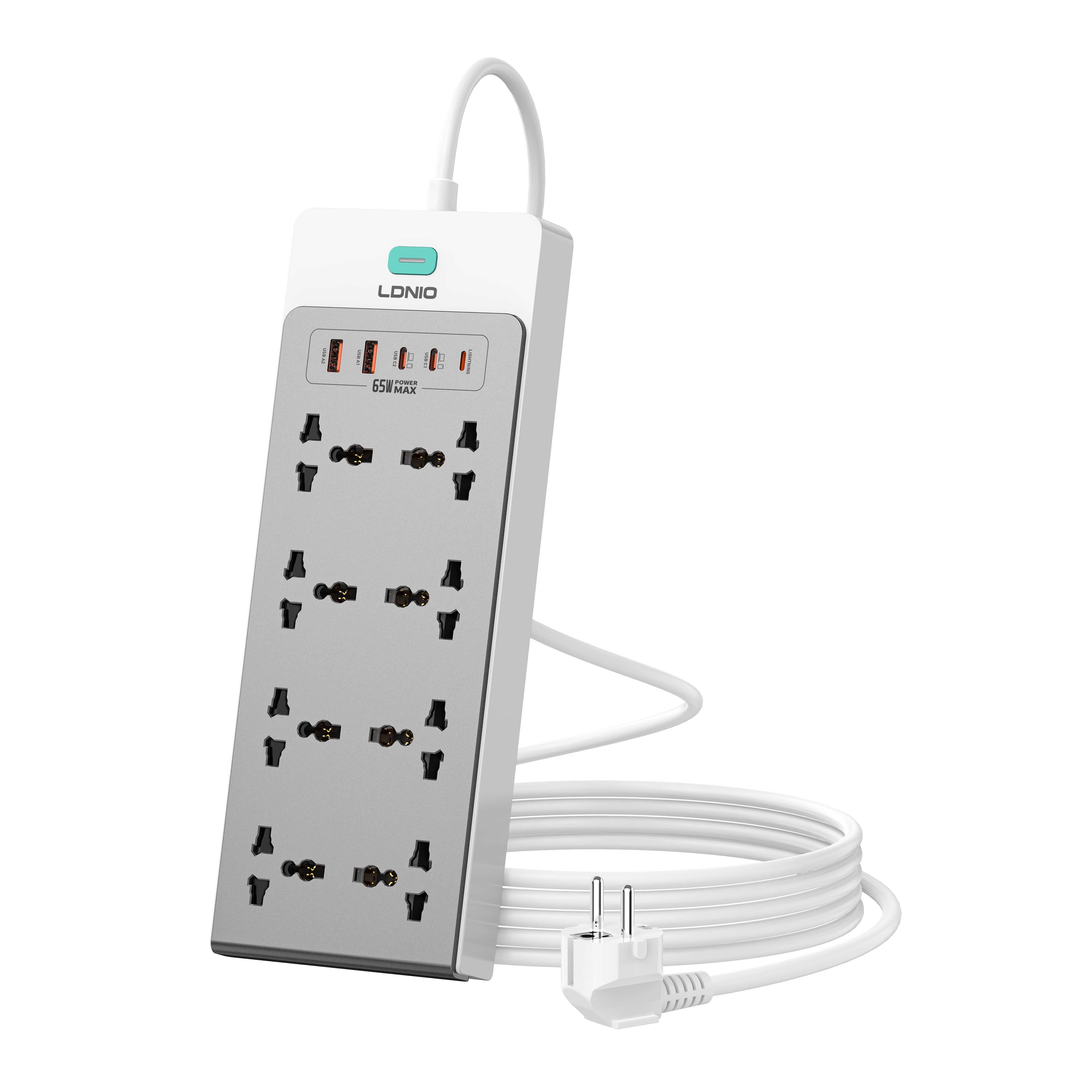 LDNIO 65W Nitride Gallium Nitride Desktop Power Strip SC4
