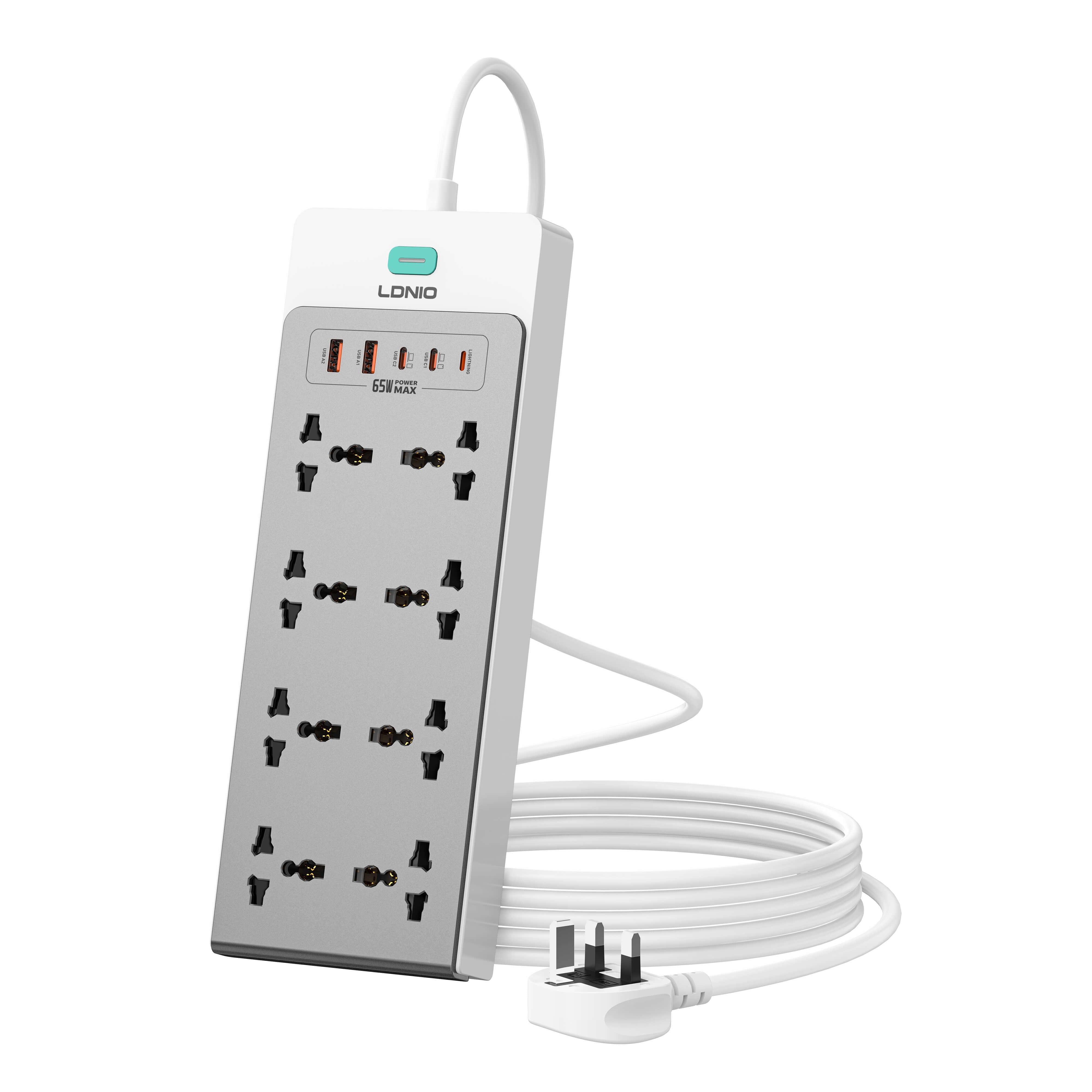 LDNIO 65W Nitride Gallium Nitride Desktop Power Strip SC4
