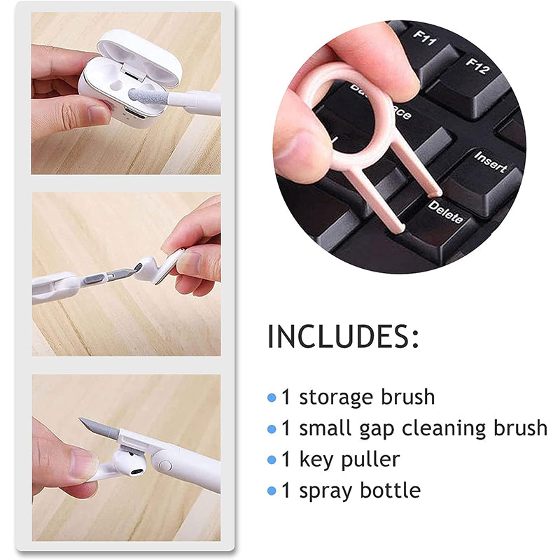 7-in-1 Cleaning Kit Keyboard Cleaning Brush Bluetooth Headphone Charging Case Dusting Brush Cleaning Set