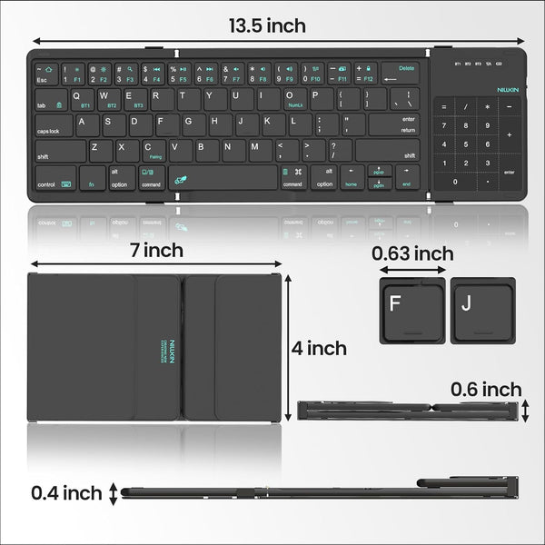Foldable Bluetooth Keyboard With a Built-in Touchpad