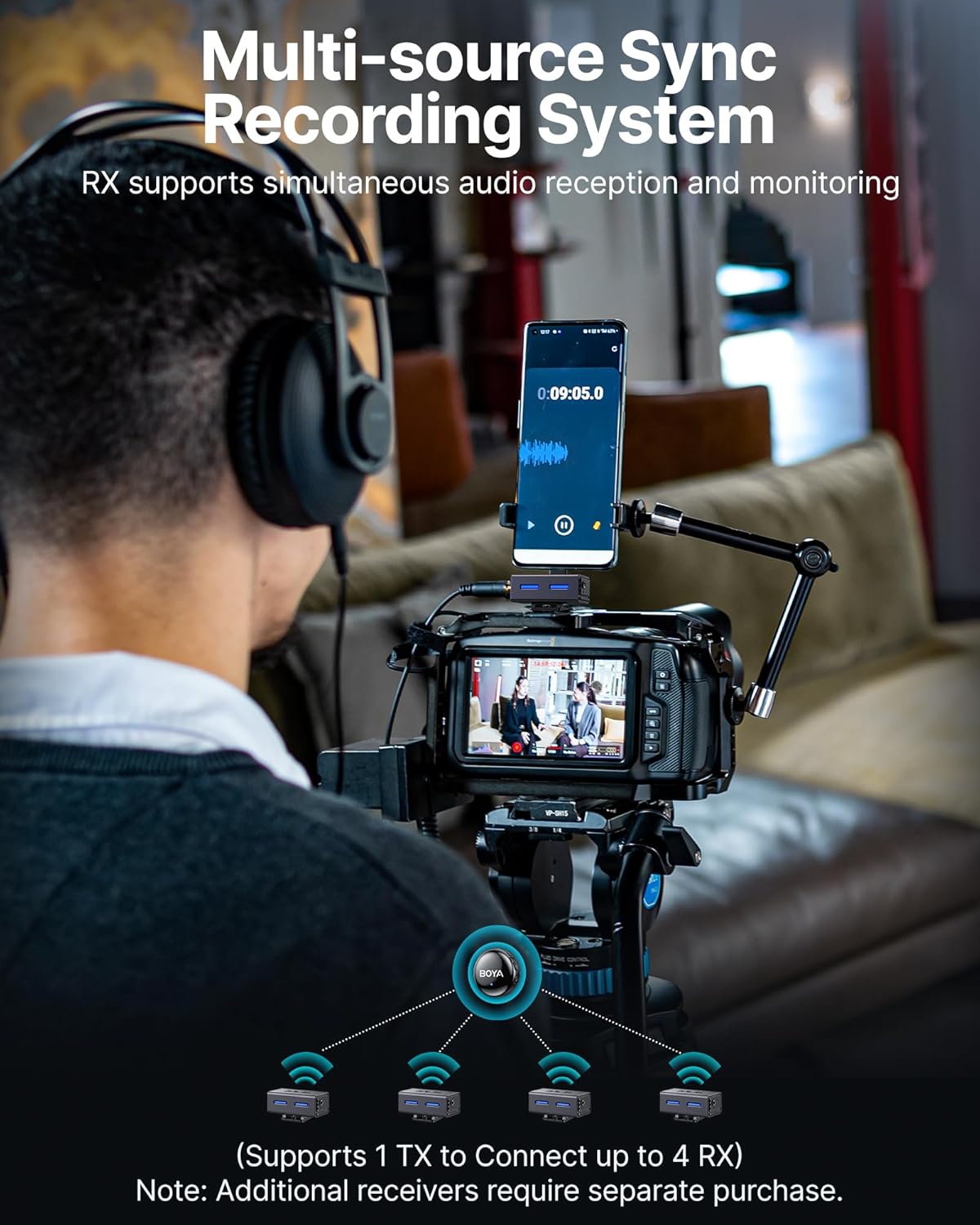 BOYALINK 3 AI-Powered Button-Sized Wireless Microphone