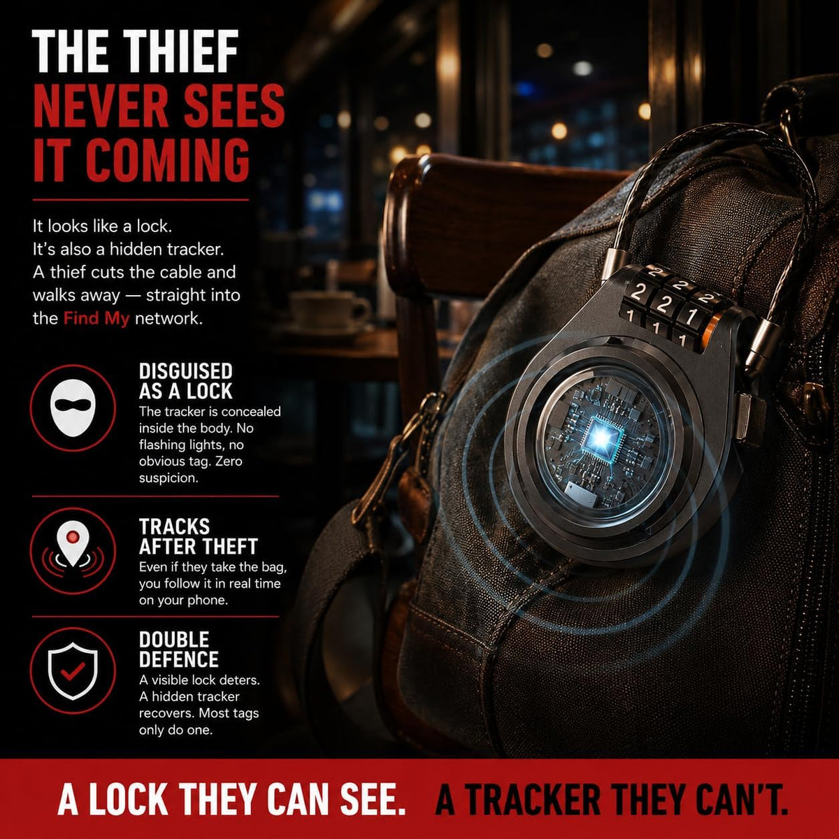 Lenyes Y03 Combination Lock Anti-Loss Device