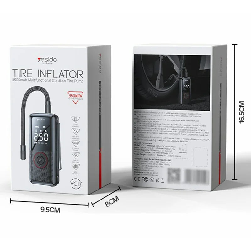 Yesido Wireless Tire Inflator Air Pump VC17