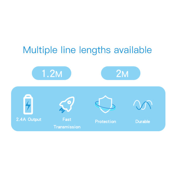 Yesido CA97 1.2M USB to Lighting Fabric Braided Fast Charging