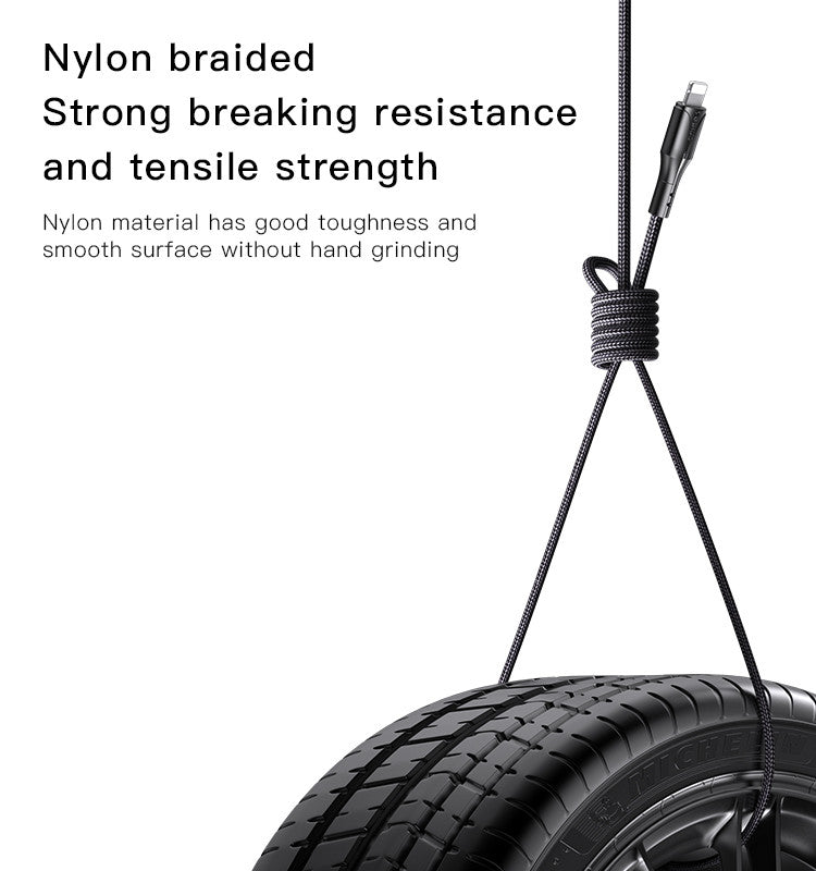 Yesido CA97 1.2M USB to Lighting Fabric Braided Fast Charging