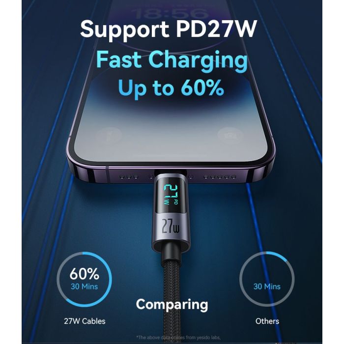 Yesido CA157 27W Type-C To Lightning Data Cable
