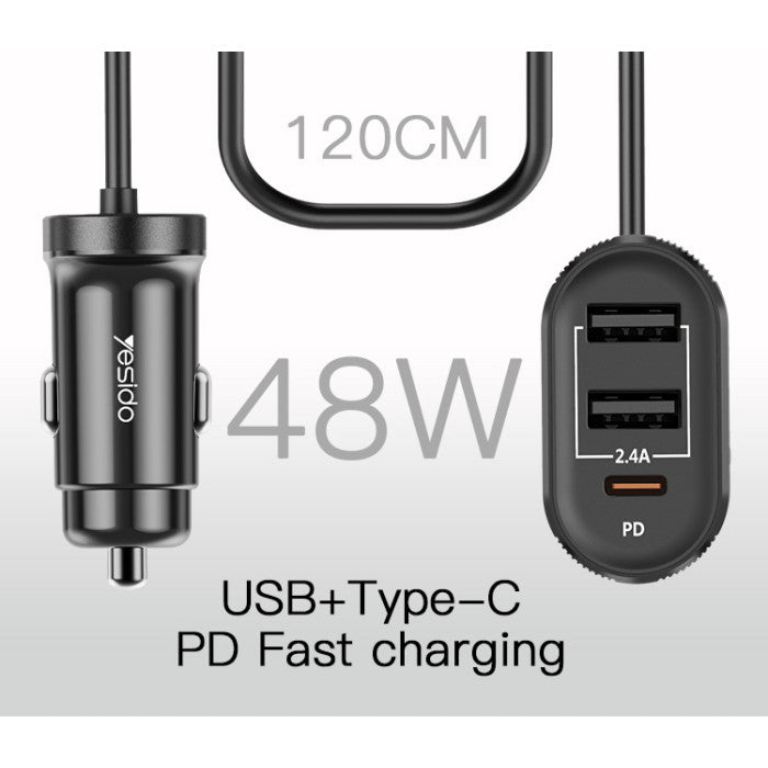 Yesido Y41 Multi Ports Fast Charging Car Charger