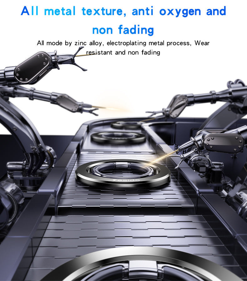 Yesido C205 360 Free Rotation Magnets Double Ring Metal Folding Ring Phone Holder