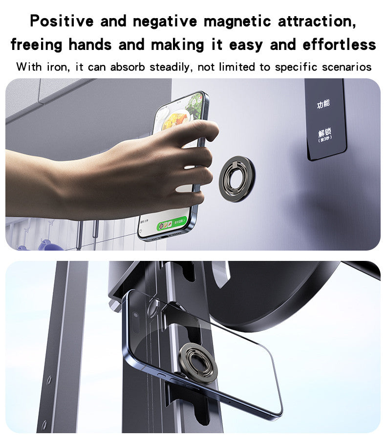 Yesido C205 360 Free Rotation Magnets Double Ring Metal Folding Ring Phone Holder