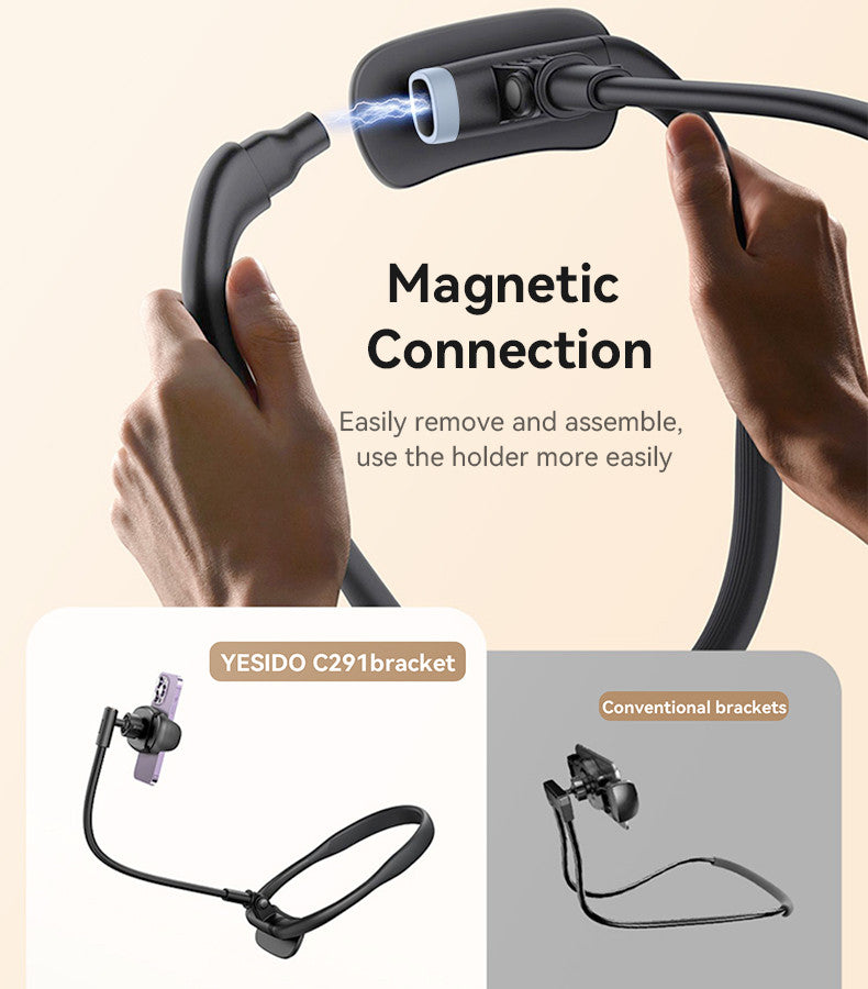 Yesido C291 Neck Mounted Lazy Phone Holder Parameter
