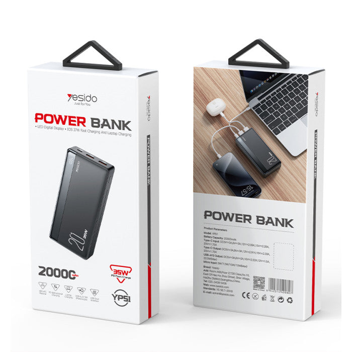 Yesido YP51 35W Fast Charging 20000mAh Power Bank