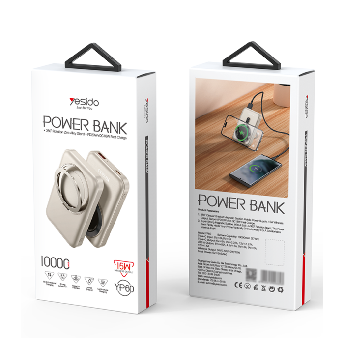 Yesido YP60 360-Degree Rotating Bracket 15W Wireless Fast Charging