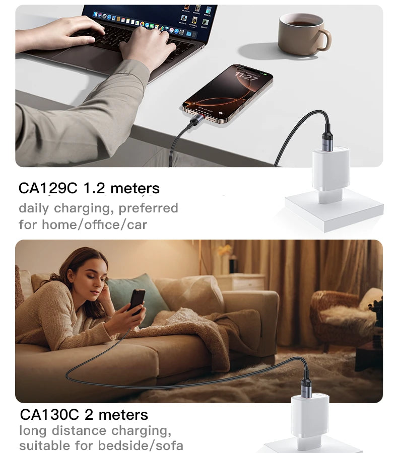Yesido CA129C 1.2M USB To Type-C 18W Fast Charging Data Cable