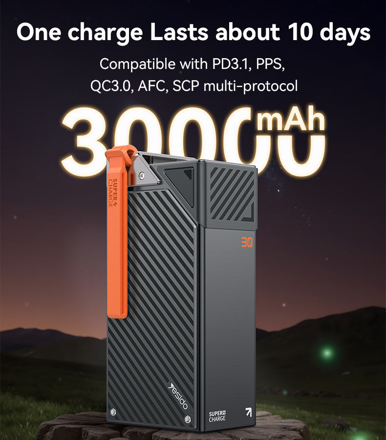 YESIDO YP62 30000mAh 22.5W Fast Charging Large Screen Power Bank