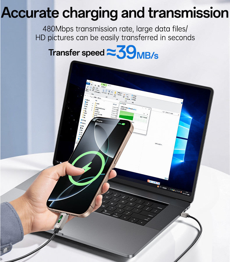 Yesido CA137C 1.2Meter 66W Fast Charging USB to Type-C
